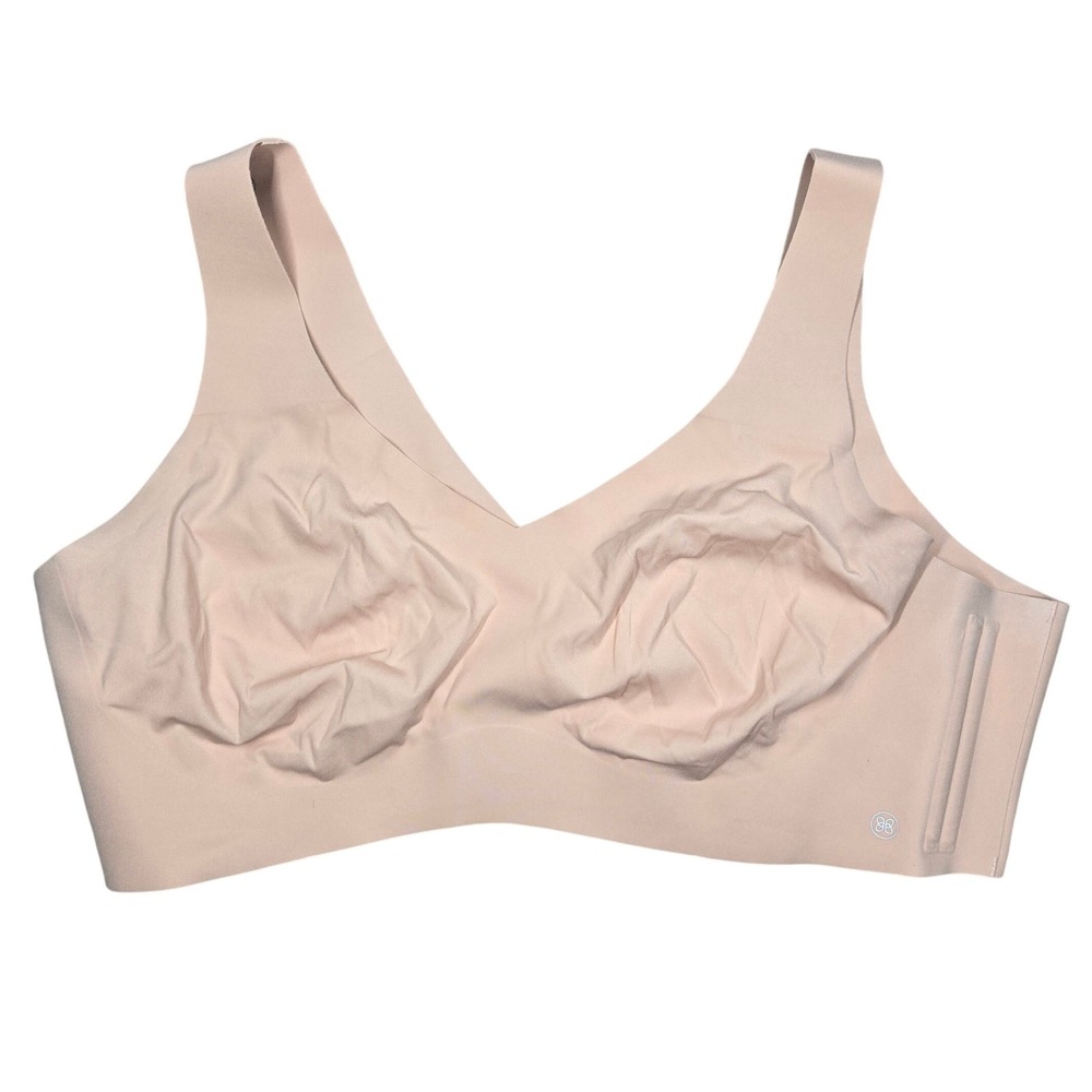 Honeylove V-Neck Bra 3X Sand Beige Wireless Seamless LWBR0101 Shapewear